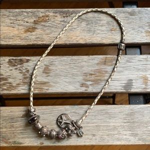 Leather wrap pandora bracelet